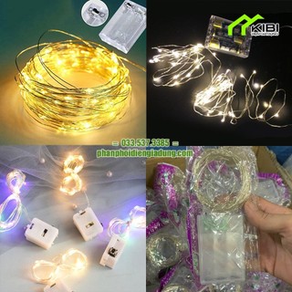 Dây đèn led dùng pin AA, dây đèn nháy trang trí noel