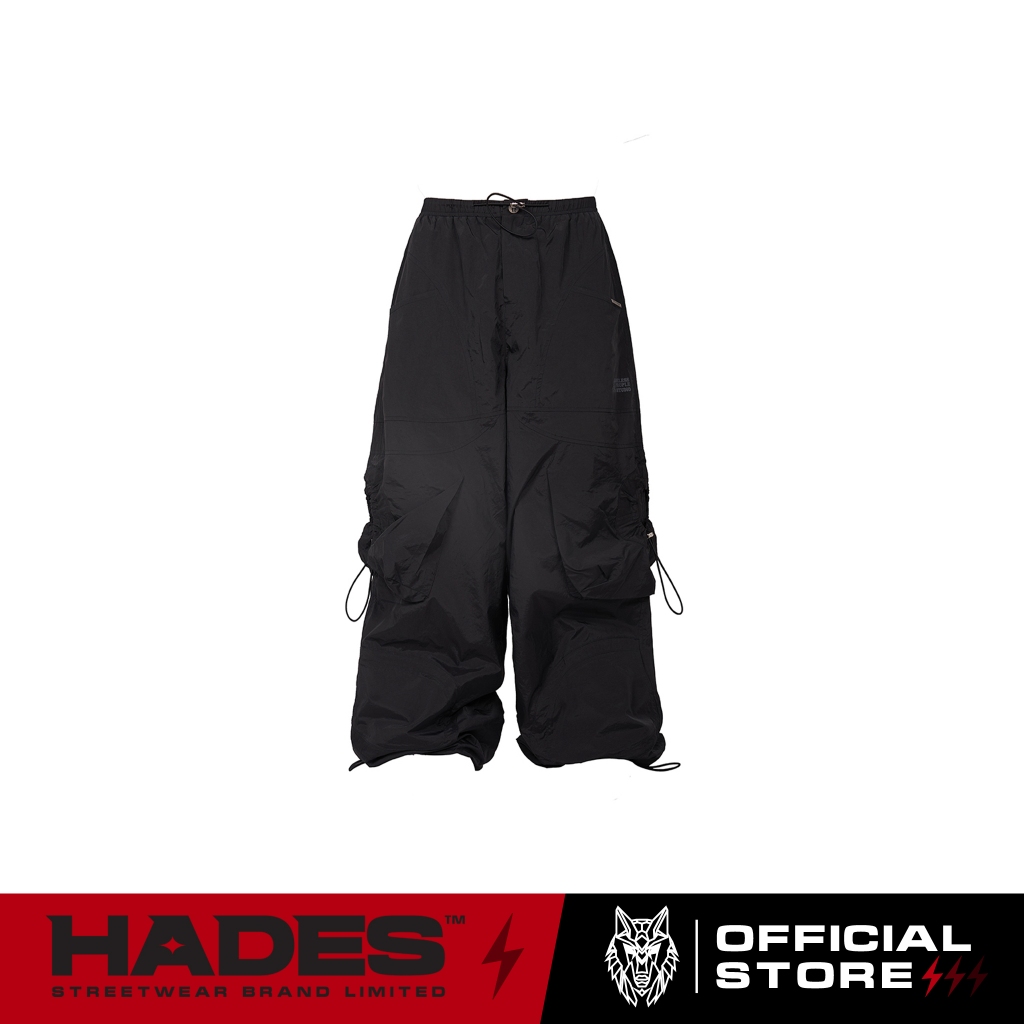 Quần Dài Unisex Vải Dù WAVELENGTH PARACHUTE PANTS ĐEN - HADES Brand Chính Hãng