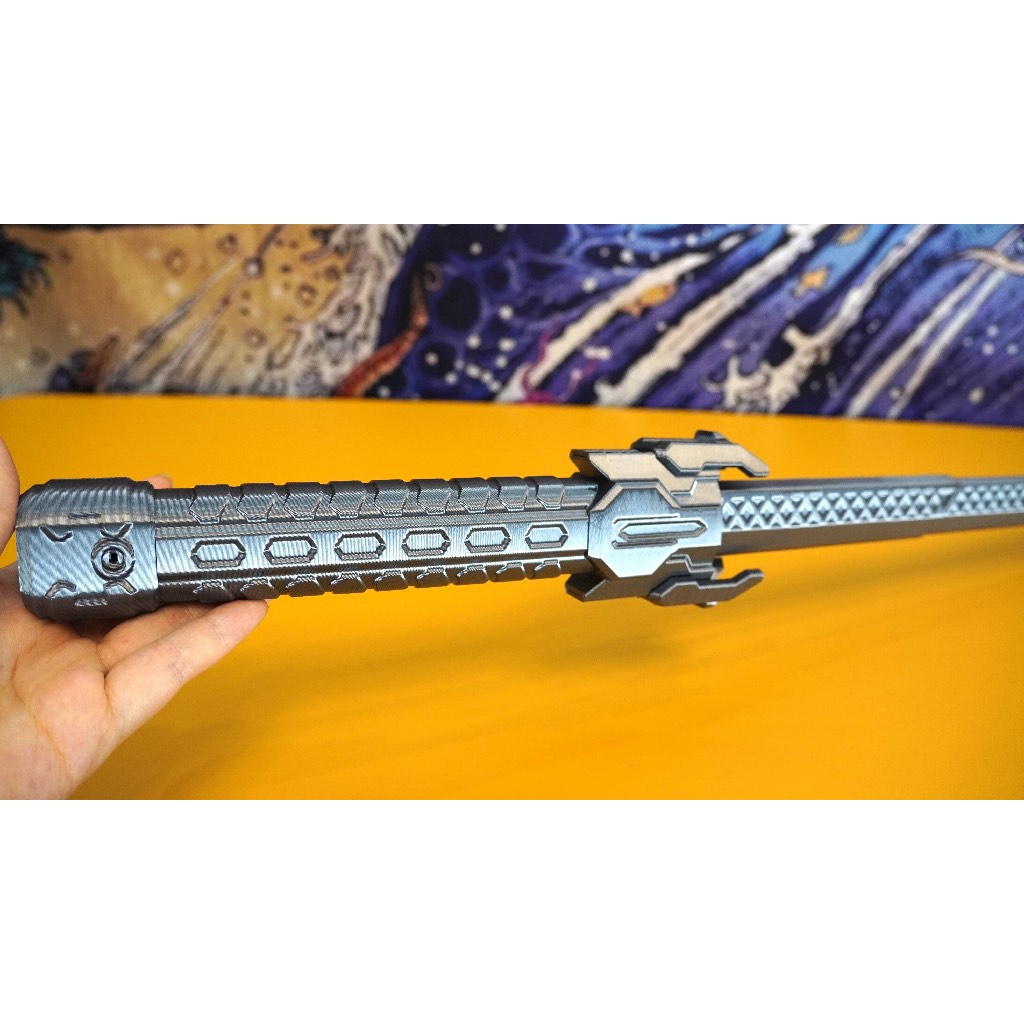 Mô hình đồ chơi in 3D Cyber sword bằng nhựa,kiếm rút gọn,thu ra thu vào,phong cách cifi