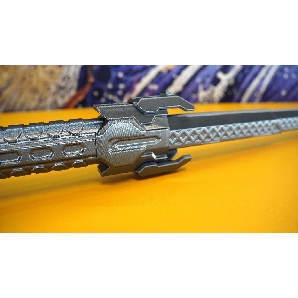 Mô hình đồ chơi in 3D Cyber sword bằng nhựa,kiếm rút gọn,thu ra thu vào,phong cách cifi