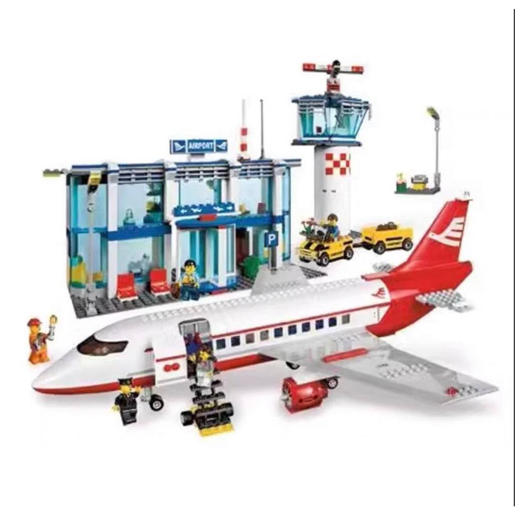 Xếp Hình City C 2082 Sân Bay Thành Phố Phiên Bản Đỏ 703 Mảnh