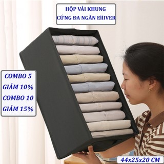 hộp đựng quần áo chia ngăn, túi xếp quần áo chia ngăn nhiều size tiện dụng Eliiver