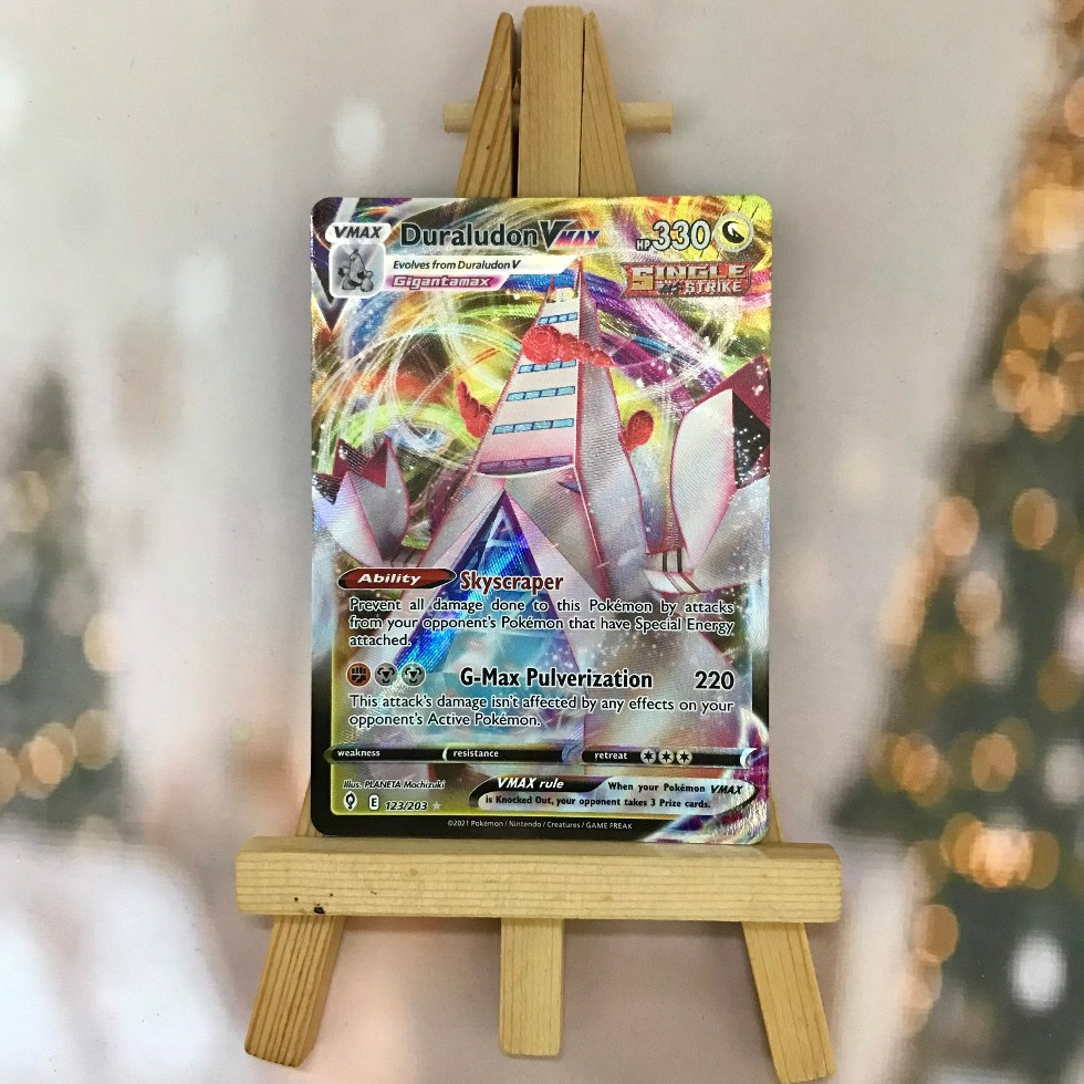 Thẻ hình Pokemon Duraludon VMAX 123/203 - Bài lẻ Ultra Rare tiếng Anh chính hãng