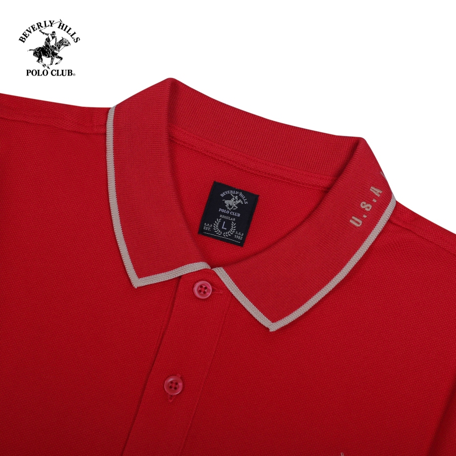 Beverly Hills Polo Club Áo polo Nam Ngắn tay Regular Fit Đỏ - PMRSW23TL0011