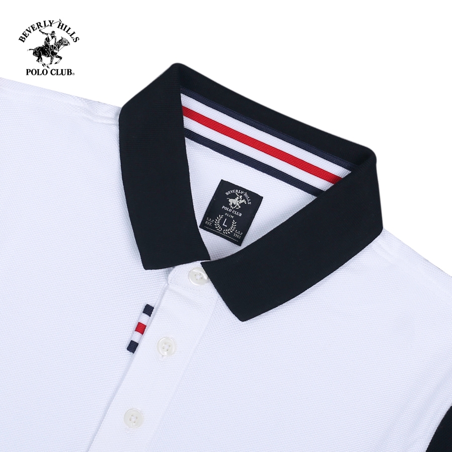 Beverly Hills Polo Club Áo polo Nam Ngắn tay Slim Fit Trắng - PMSSW23TL0026