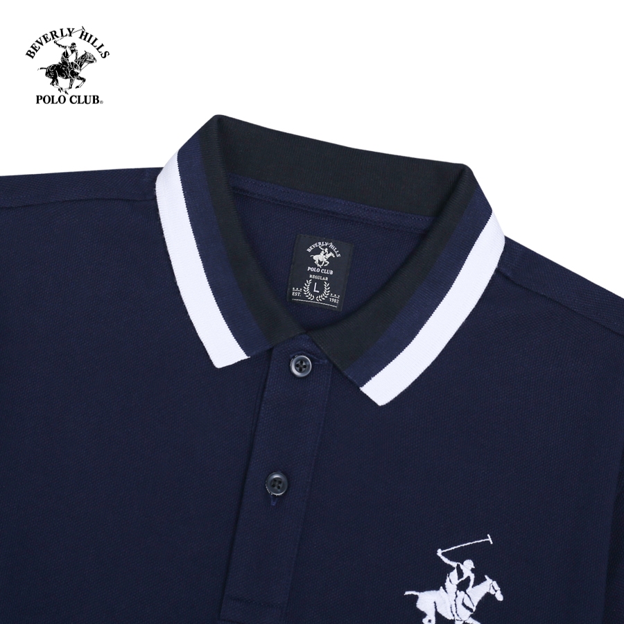 Beverly Hills Polo Club Áo polo Nam Ngắn tay Regular Fit Navy - PMRSW23TL0018