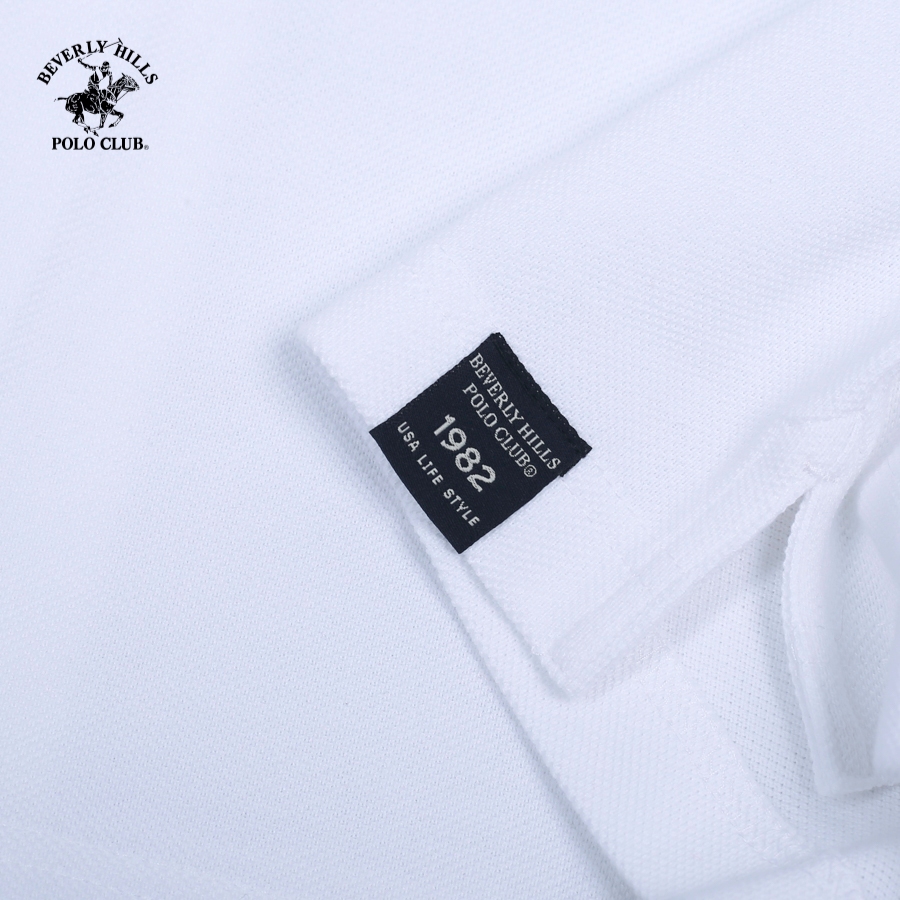 Beverly Hills Polo Club Áo polo Nam Ngắn tay Slim Fit Trắng - PMSSW23TL0026