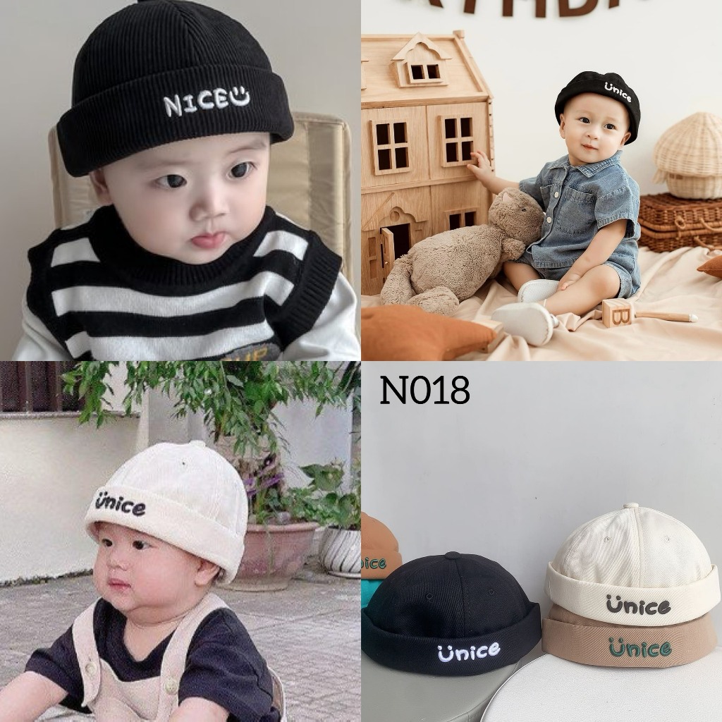 Nón nồi, mũ tròn kute cho bé 6 thang - 2 tuổi
