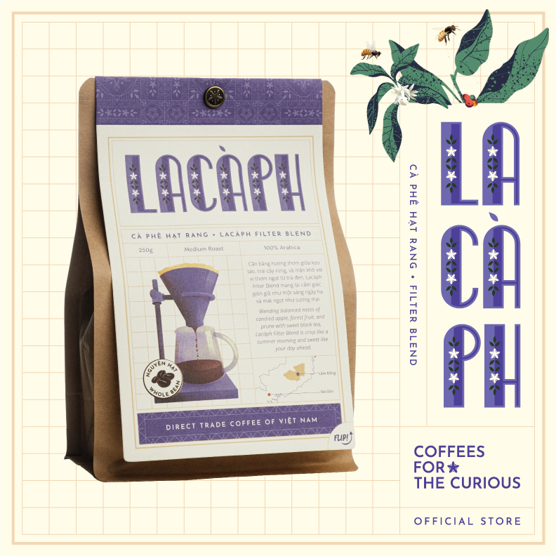 Cà phê Lacàph Filter Blend (Nguyên hạt/Xay sẵn) - Hàng chính hãng