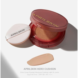 Phấn nước aprilskin hero cushion spf50+/pa++++ 12g hộp đỏ light beige
