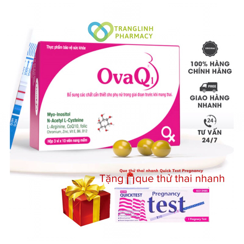 OvaQ1 Hỗ trợ sinh sản nữ Giúp trứng khoẻ Dễ thụ thai Chính hãng