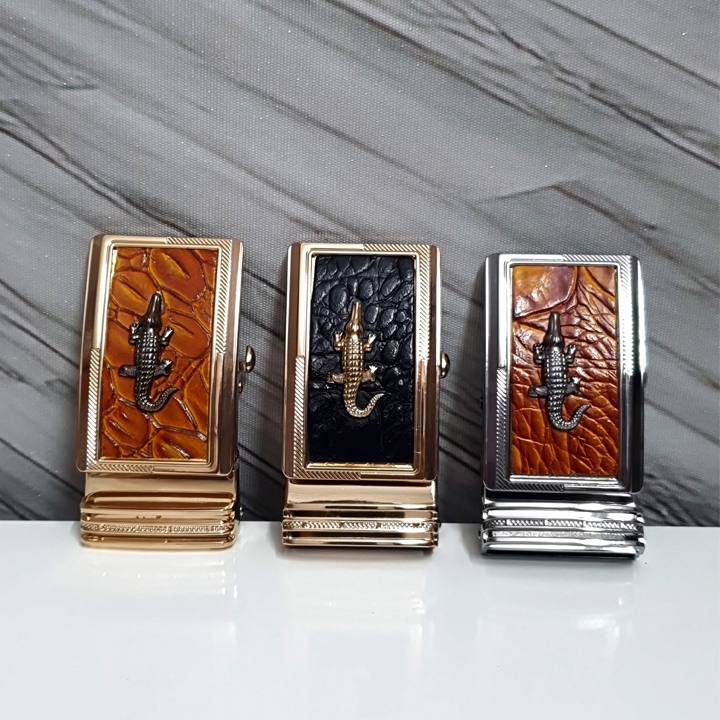 Dây nịt nam da vân cá sấu thắt lưng có 2 màu đen và nâu