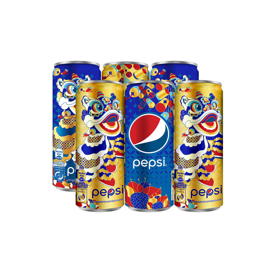 [Grocery Gift] Lốc 6 Lon Nước Ngọt Có Gaz Pepsi (320ml/lon)