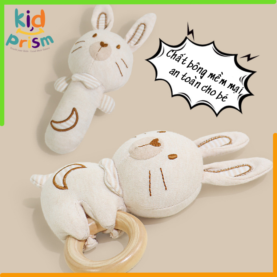 Đồ Chơi Lục Lạc Thú Bông Cho Bé Sơ Sinh - Đồ Chơi Lục Lạc Cầm Tay Hình Thú Nhồi Bông Mềm Mại Dễ Thương