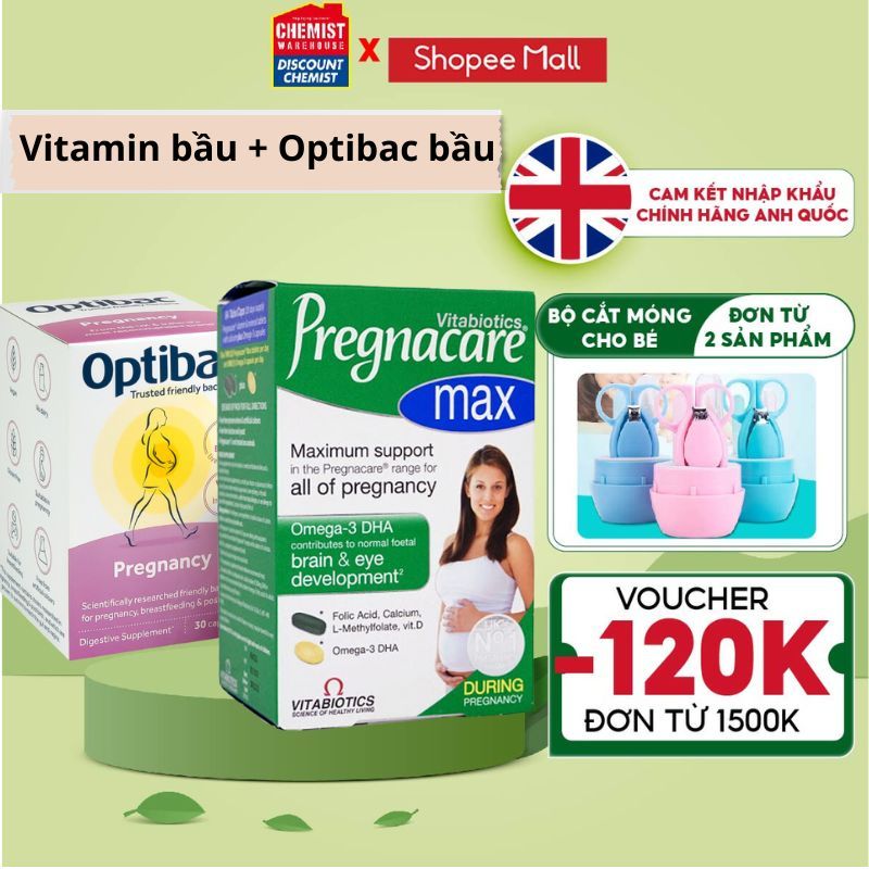 Vitamin tổng hợp bầu Pregnacare Max Vitabiotics 84 viên bổ sung vitamin, acid folic và DHA cho bà bầu của Anh