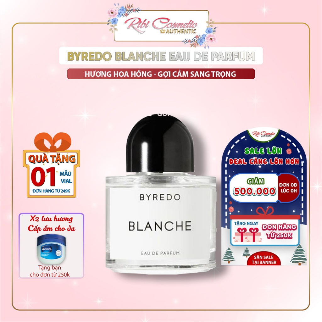 Nước Hoa Nữ Byredo Blanche Hương Hoa Cỏ Mini Bỏ Túi Hương Thơm Tinh Tế Ribicosmetics