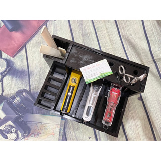 Khay Gỗ đựng kéo tông đơ kệ , dụng cụ cử ngàm tóc nam barber 🥰 🥰 nhỏ gọn