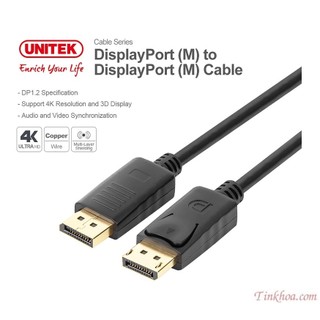 Hỏa tốc hcm - cáp displayport 4k dài 2m,3m unitek yc608bk,yc609bk