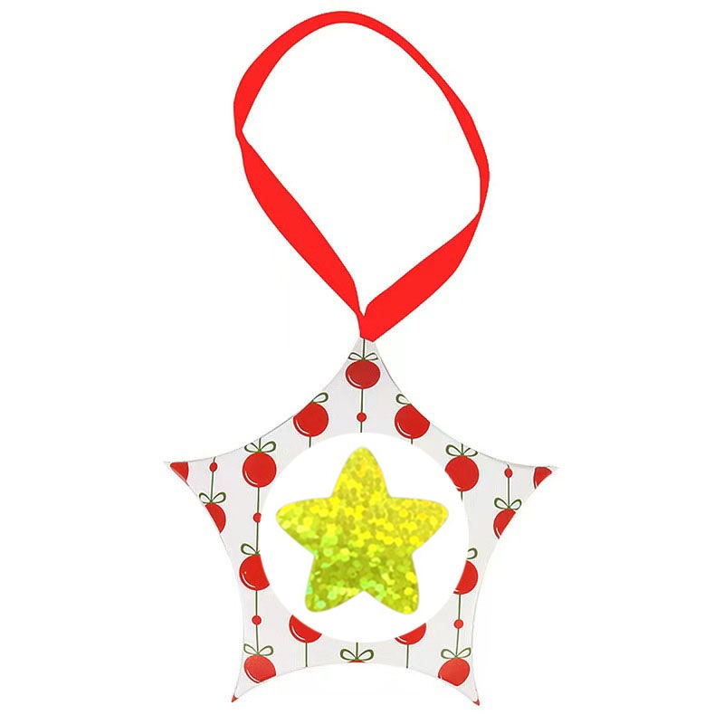 Cuộn 500 sticker nhãn dán ngôi sao dán Giáng Sinh, sticker dán hộp quà, trang trí quà tặng