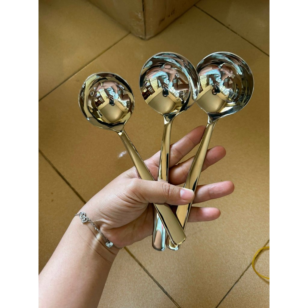 canh INOX cao cấp - loại nhỏ 19 cm - chuyên dùng cho nhà hàng, vá lẩu INOX, vá múc canh inox 304