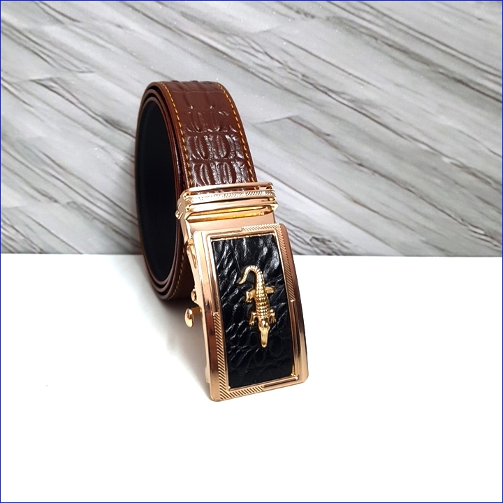 Dây nịt nam da vân cá sấu thắt lưng có 2 màu đen và nâu