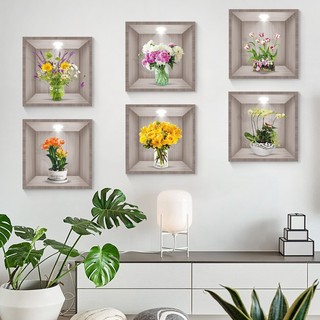 Decal dán tường khung ảnh chậu hoa , bình hoa ,lọ hoa