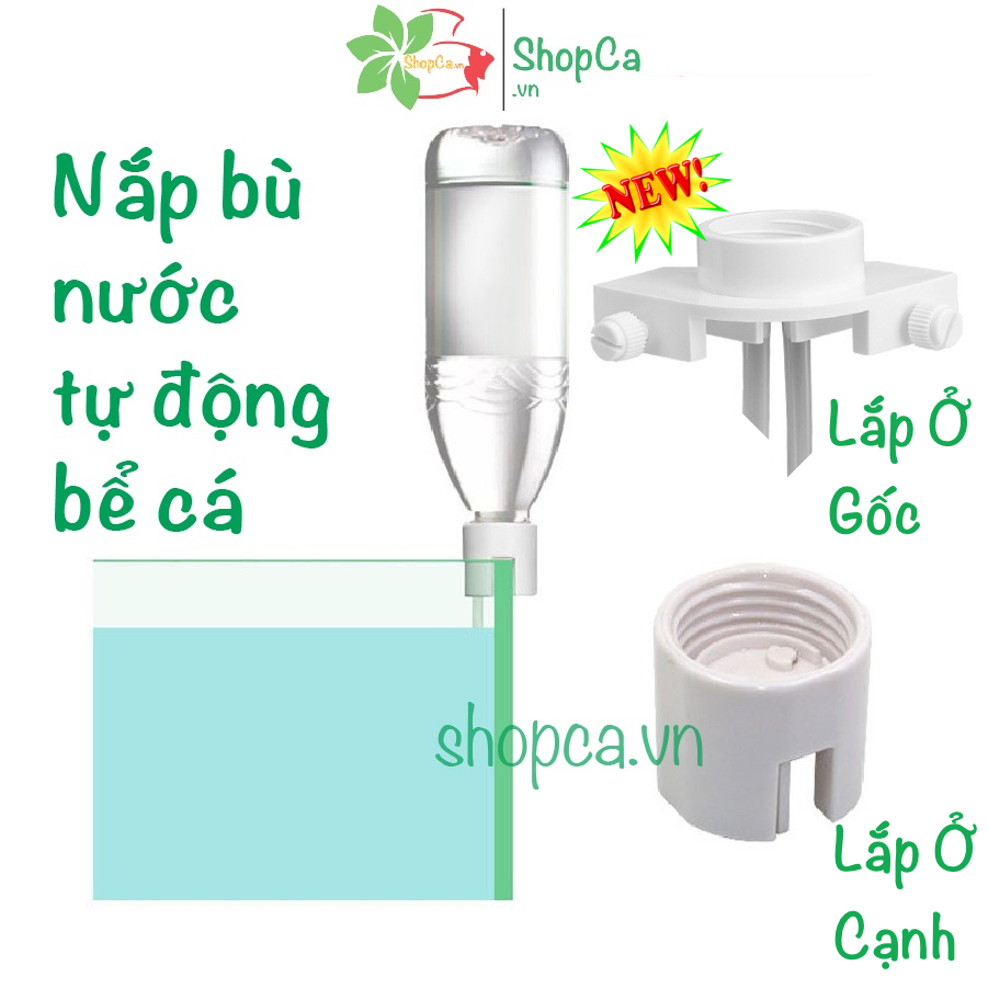 Nắp chai bù nước tự động cải tiến - thiết bị bù nước - kiểm soát điều khiển mực nước tự động bể cá tép cảnh thủy sinh