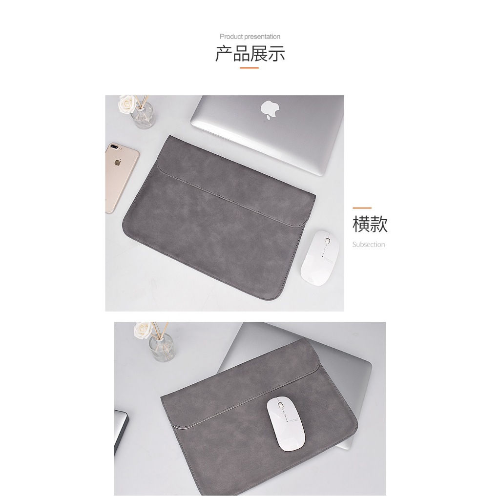 Bao da Macbook/Laptop 13.3 và 14 inch Tặng kèm theo túi nhỏ đựng phụ kiện