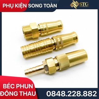 Đầu Phun Nước & Béc Rửa Xe & Vòi Tưới - Chất Liệu Đồng Thau Nối Ren 21 & Nối Ống Mềm Đuôi Chuột Áp Lực 16bar
