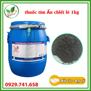 Thuốc Tím Ấn Độ KMnO4 99%. Khử khuẩn ao nuôi, xử lý nước. Gói 1kg