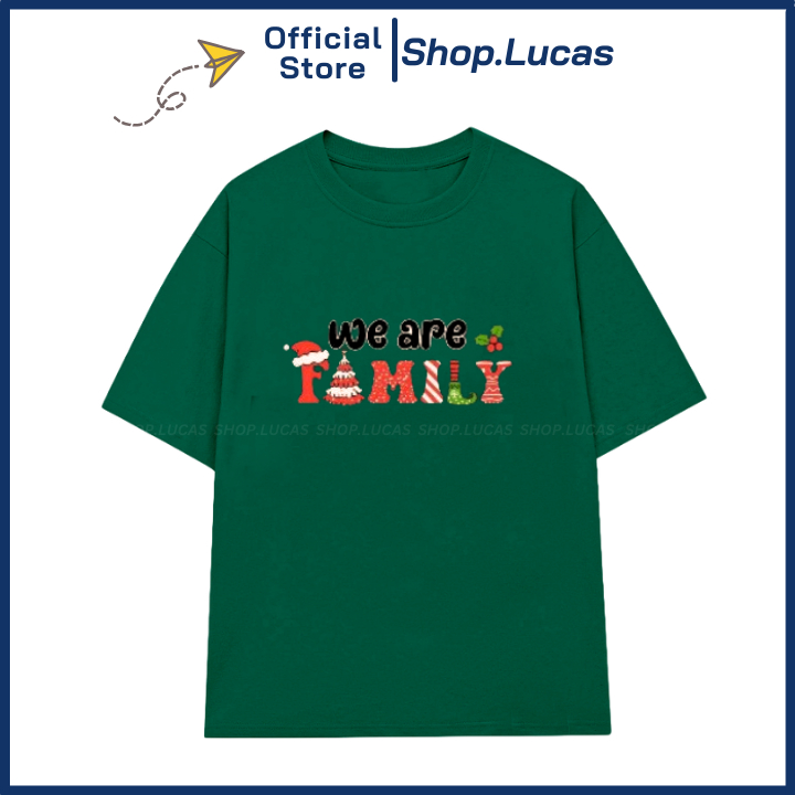 Áo Thun Giáng Sinh Noel 2024 Nam Nữ Unisex Đồng Phục Gia Đình Cặp Đôi Shop.Lucas - Family