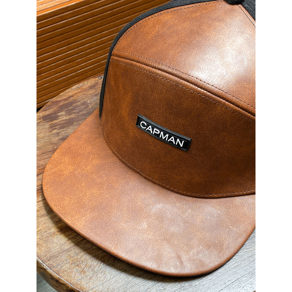 Mũ snapback màu nâu CAPMAN chất da CM52