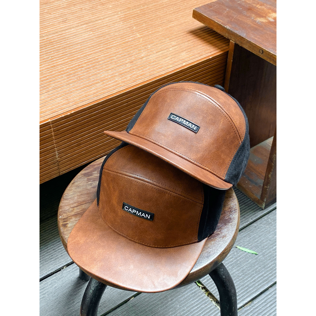 Mũ snapback màu nâu CAPMAN chất da CM52