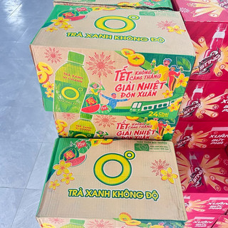Thùng 24 chai trà xanh không độ 455ml venn