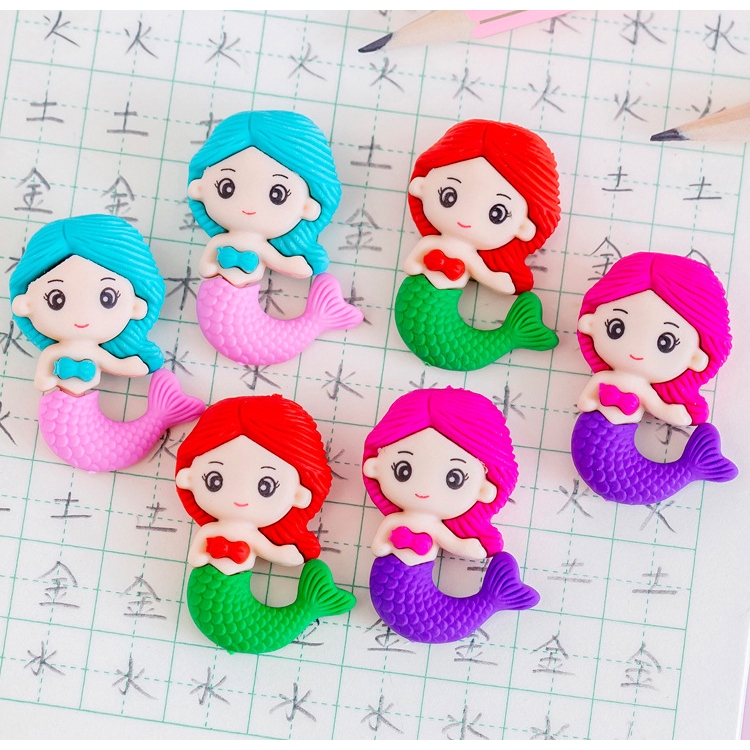 Cục tẩy bút chì hình Nàng tiên cá SIÊU SẠCH Cực Dễ Thương 4B tiện lợi cho học sinh