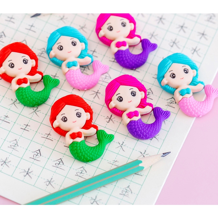 Cục tẩy bút chì hình Nàng tiên cá SIÊU SẠCH Cực Dễ Thương 4B tiện lợi cho học sinh