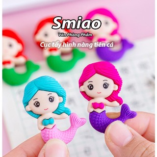 Cục tẩy bút chì hình nàng tiên cá siêu sạch cực dễ thương 4b tiện lợi cho học sinh