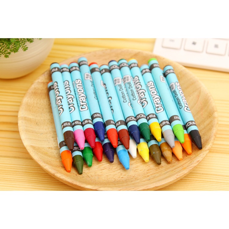 Bút Sáp Màu Dễ Thương Cho Bé Tô Vẽ 8,12,24 Màu