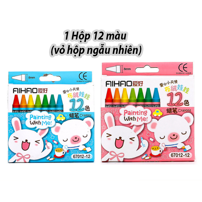 Bút Sáp Màu Dễ Thương Cho Bé Tô Vẽ 8,12,24 Màu
