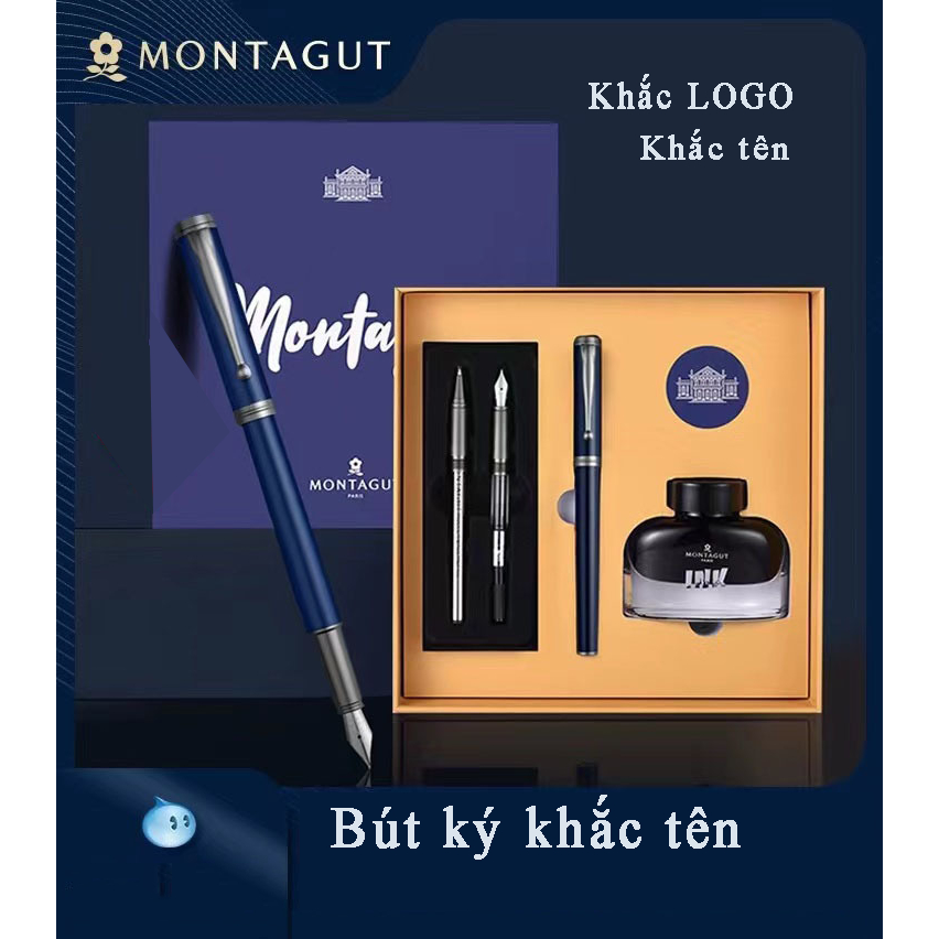 Bút ký Montagut 308 cao cấp, BÚT KÝ KHẮC TÊN MIỄN PHÍ THEO YÊU CẦU KHẮC LOGO - FULL BOX