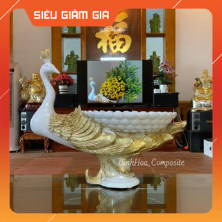 Bình hoa con công,chất liệu nhựa composite,mã BH213,bình cắm hoa đẹp,bình hoa decor TILITO