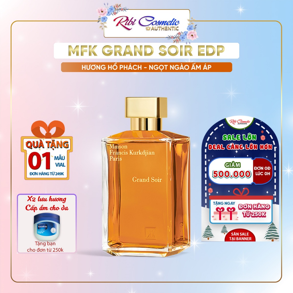 Nước Hoa Unisex Mfk Grand Soir Thơm Lưu Hương Lâu - Ngọt Ấm Áp- Hoàng Hôn Nơi Kinh Đô Ánh Sáng  Ribicosmetics