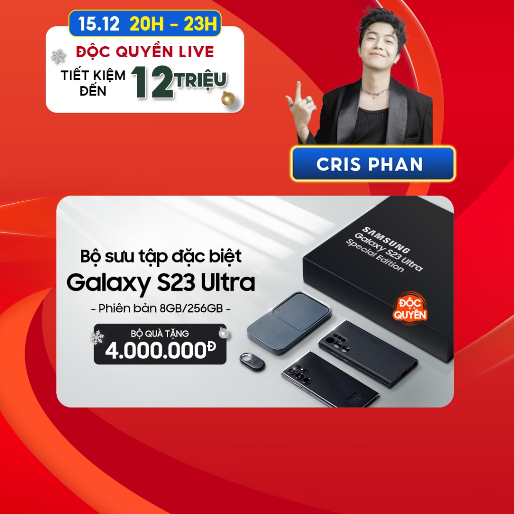 Bộ sưu tập giới hạn: Điện thoại Samsung S23 Ultra 8GB/256GB + Phụ Kiện Samsung Cao Cấp
