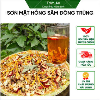 Trà sơn mật hồng sâm đông trùng loại đặc biệt thải độc cơ thể gói 1 kg