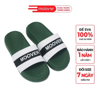 Dép quai ngang logo textile MOOVER dép slipper unisex cá tính thời thượng đế cao êm chân