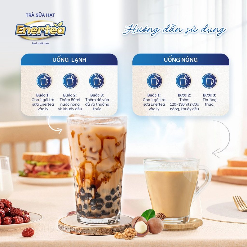 Mua 1 hộp trà sữa hạt Enertea 08 gói TẶNG 1 hộp cùng loại