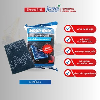Nhám bùi nhùi 3m scotch brite mighty blue 11.5cm x 15.5cm