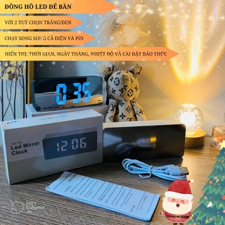 Đồng hồ LED để bàn - Đồng hồ báo thức, nhiệt độ, ngày tháng