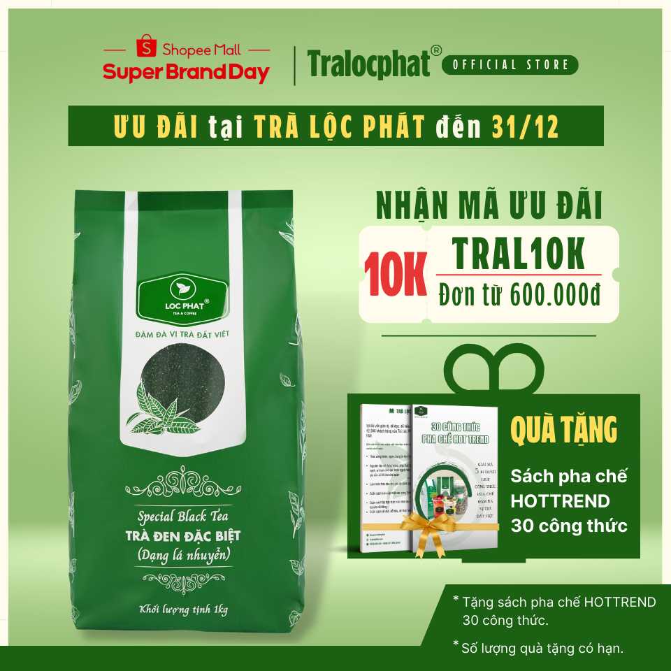 Trà Đen Đặc Biệt Dạng Lá Nhuyễn Lộc Phát 1Kg