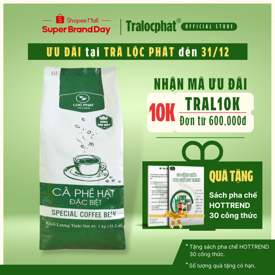 Cà Phê Hạt Đặc Biệt Lộc Phát - 1KG (Trà Lộc Phát)